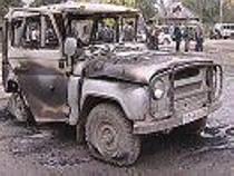 ”В В Чечне взорвана милицейская машина. Фото с сайта grozny-inform.ru