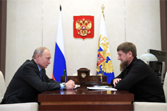 В Кремле прошла встрече В. Путина и Р. Кадырова